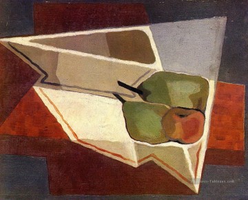 fruit avec bol 1926 Juan Gris Peinture à l'huile